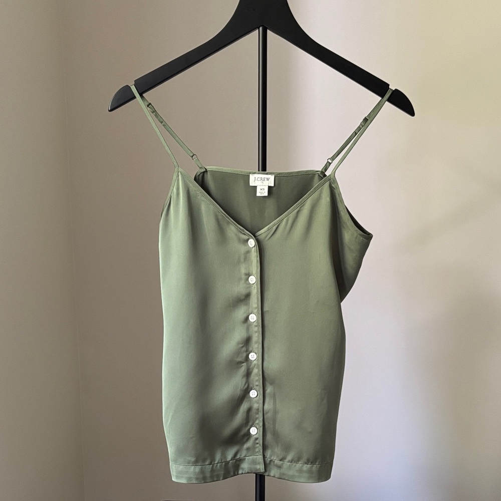 Jcrew Olive Button-Front Camisole